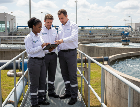 Estrutura de Estação de Tratamento de Água e Efluentes